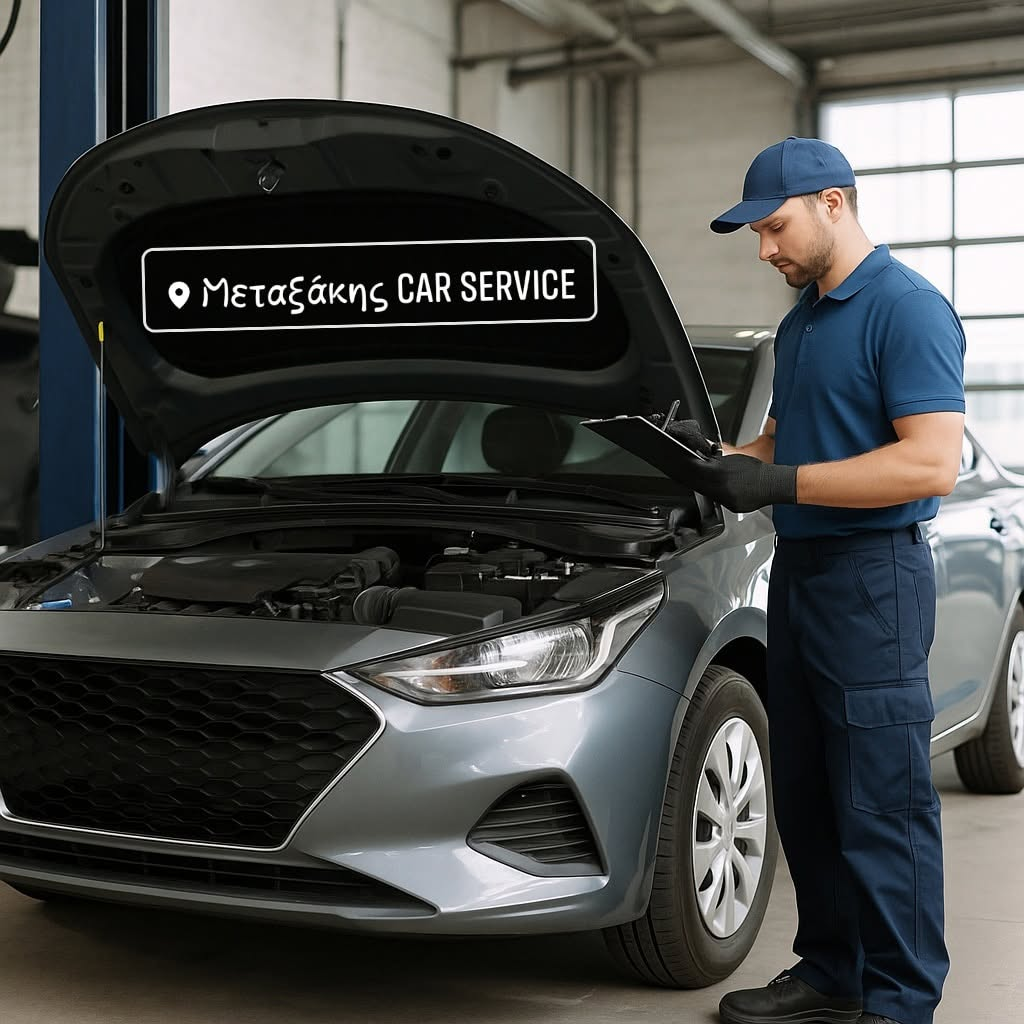 Τεχνικός ελέγχει κινητήρα Hyundai